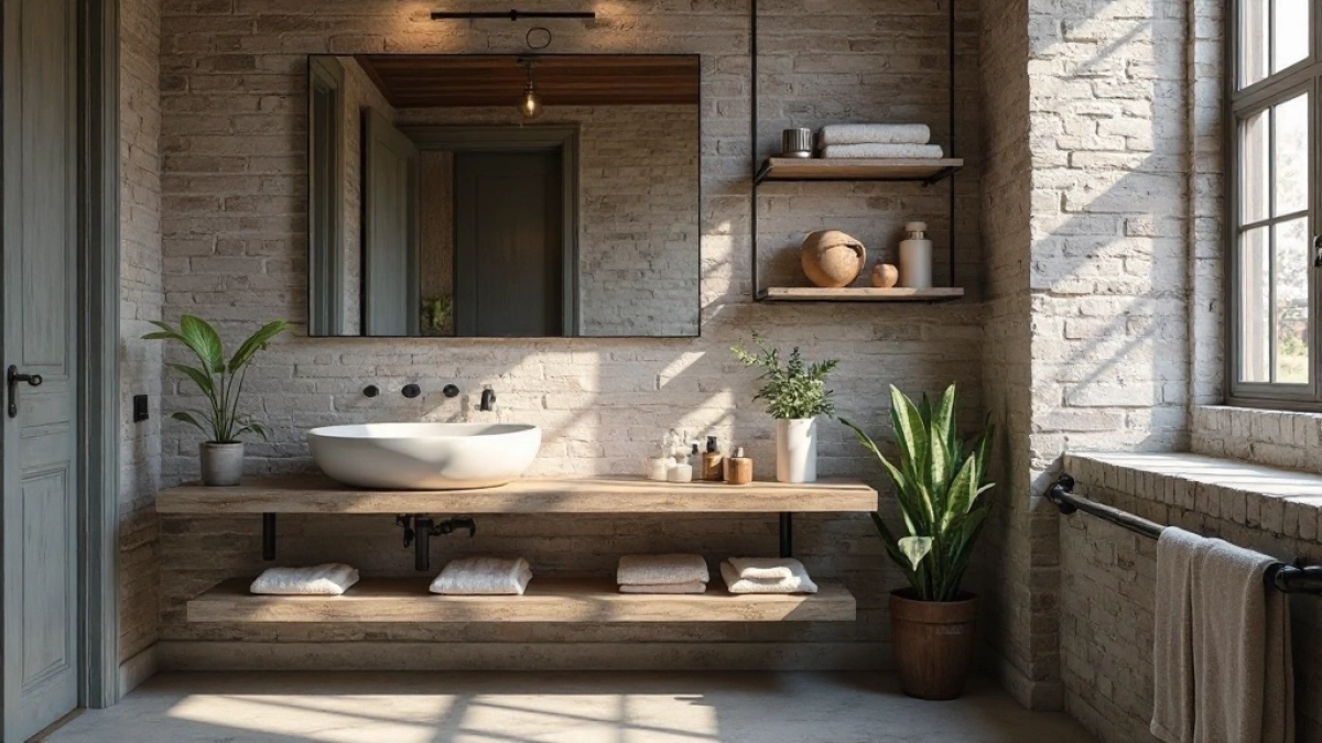 mała łazienka w stylu loftowym propozycje aranżacji