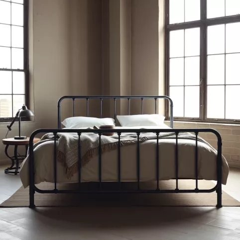 Łóżko W Stylu Loftowym